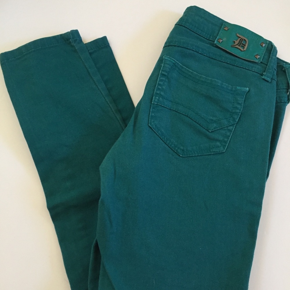 DOLLHOUSE CRAZY SEXY GREEN PANTS SIZE 3 SKINNY
